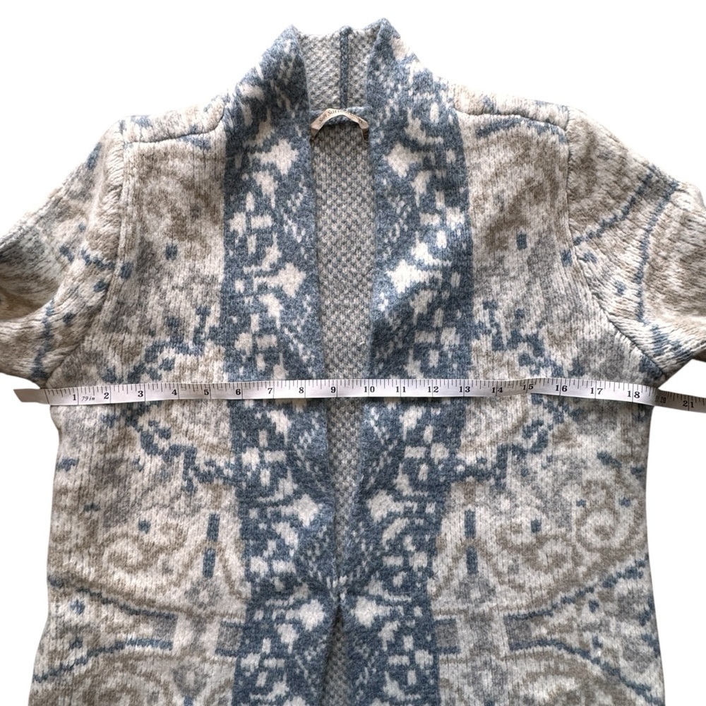 Soft Surroundings Barra Wool Cardigan Size Sm Medallion Fair Isles Cottagecore - Picture 6 of 11